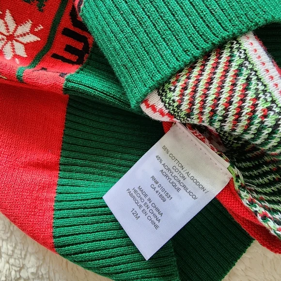 NEW toddler Boys / Girls Star Wars Christmas baby Yoda Pullover ugly sweater - Picture 2 of 3